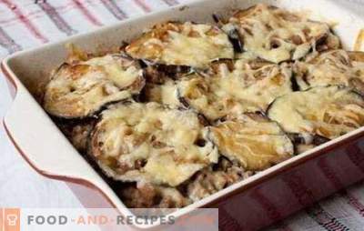 Casserole of minced meat and eggplant in the oven - a wonderful dinner! Recipes of different casseroles of minced meat and eggplant in the oven