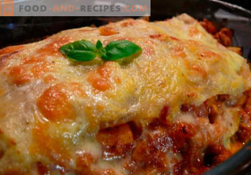 Classic Lasagna - the right recipes. How to quickly and tasty cook classic lasagna.