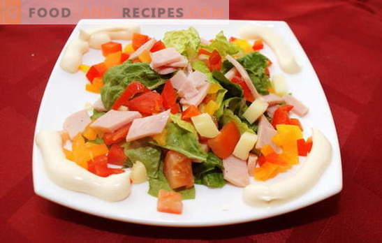 How to make a salad with bell pepper and ham. Unusual recipes for a tasty salad with ham and bell pepper