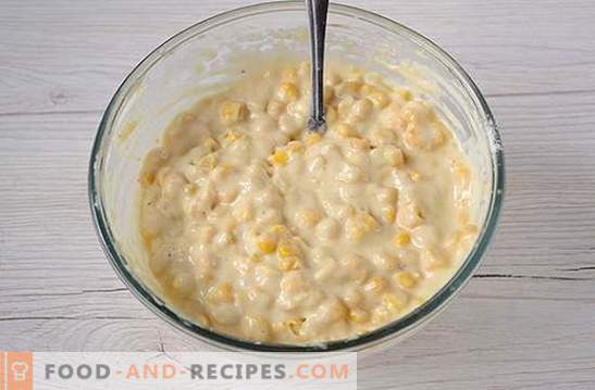 Fritters with corn: use canned corn from cans! Author's step-by-step photo recipe for pancakes with corn on kefir
