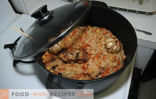 Pilaf in the pan - no worse than in a cauldron! Pilaf recipes in the pan: vegetarian, with pork, beef, chicken and rabbit