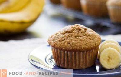Muffins mit Banane - eine zarte Delikatesse. Geheimnisse und Rezepte köstlicher Bananenmuffins: Schokolade, Hüttenkäse, Nuss
