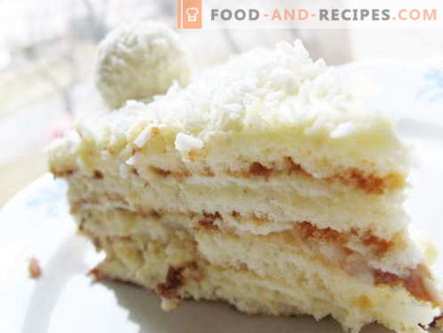 Cakes with condensed milk - the best recipes. How to properly and tasty cook a cake with condensed milk.