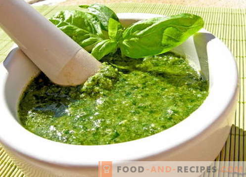 Pesto sauce - the best recipes. How to properly and deliciously prepare pesto sauce.