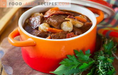 Pork stew - we cook with pleasure! Different recipes of pork stew with vegetables, buckwheat, rice, green beans