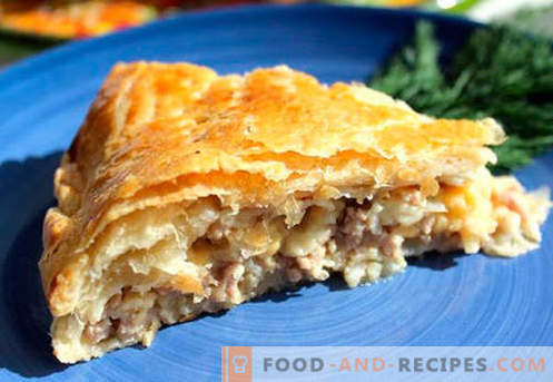 Kulebyaka with meat - the best recipes. How to properly and tasty cook meat pie with meat.