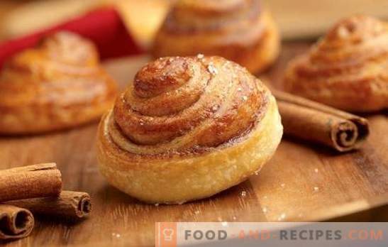 Cinnamon buns - a delicate aroma of air baking. Yeast dough for cinnamon buns: step-by-step recipes and tips