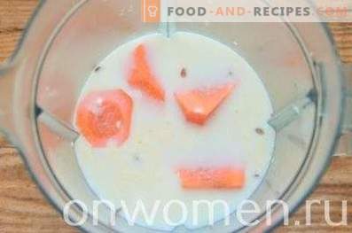 Cottage cheese smoothies with carrots and honey