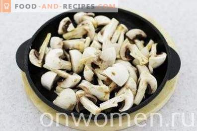 Fried champignons