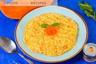 Millet porridge with pumpkin on the water in the slow cooker