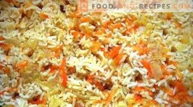 Rice with carrots and onions