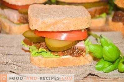 Sandwich with pork and vegetables