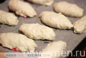Cherry patties on yeast dough