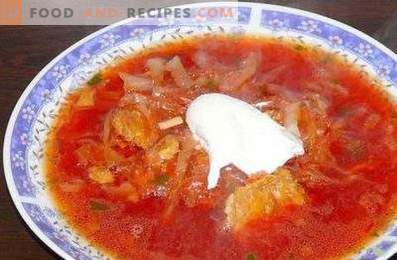 Borsch with stew