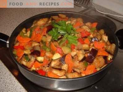 Vegetable stew with eggplants and zucchini