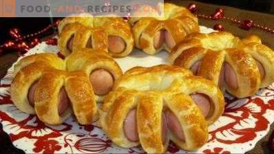 Puffs with sausages