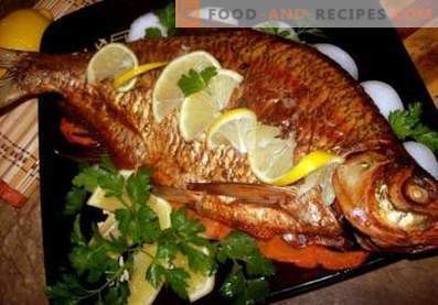 Bream baked in the oven