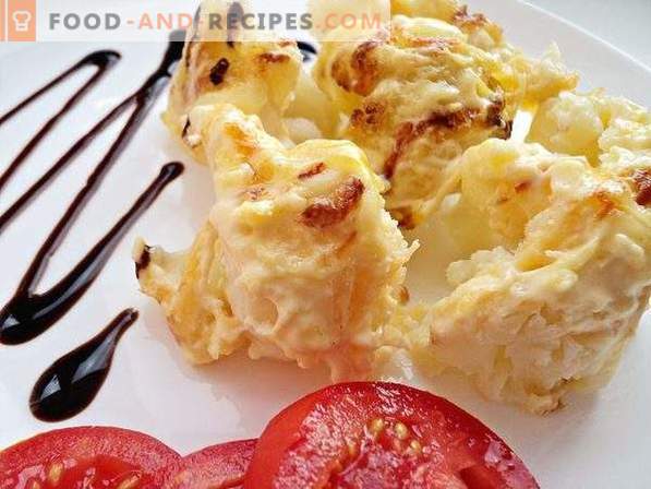 Cauliflower with cheese in the oven