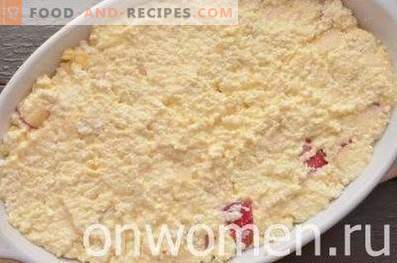 Cottage Cheese Casserole with Apples and Semolina