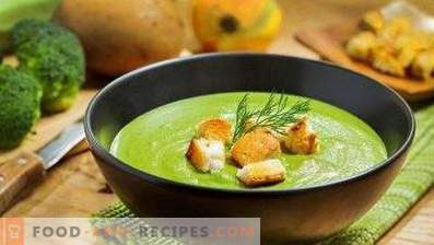 Broccoli cream soup with cream