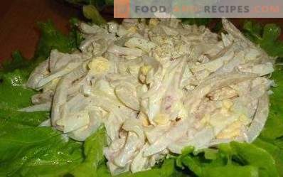 Squid Salad with Egg, Cheese and Garlic