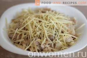 Salad with Chicken, Cabbage and Cheese