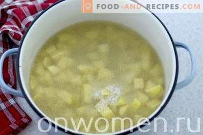 Soup with processed cheese