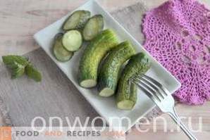 Salted cucumbers with ginger