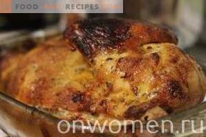 Chicken baked in the oven with garlic