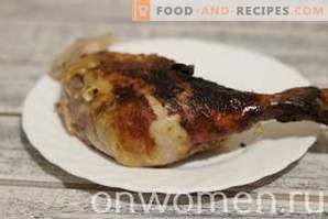 Chicken baked in the oven with garlic