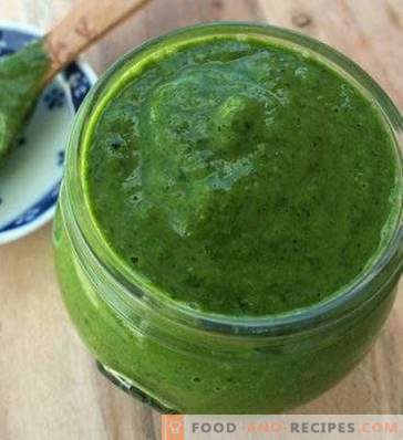 Spinach sauce for meat