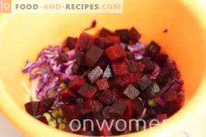 Salad with beets and peas