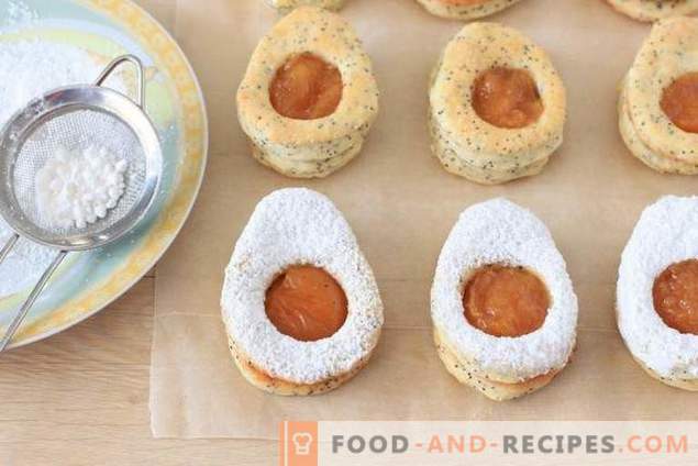 Easter Egg Cottage Cheese Cookies with Apricot Jam