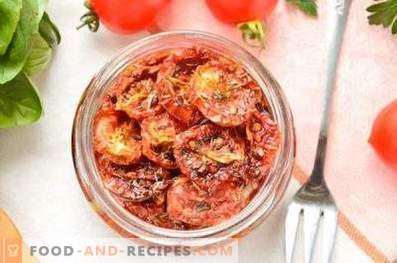 Sun-dried tomatoes at home