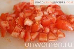 Sałatka z krewetkami, pomidorami i serem