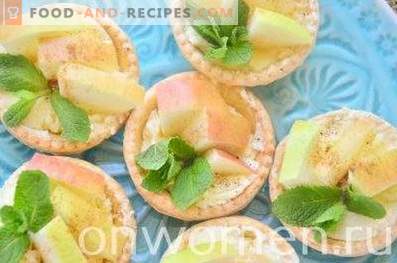Tartlets with apples and butter cream
