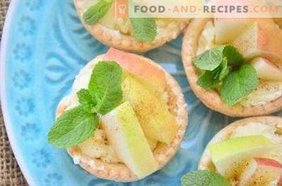 Tartlets with apples and butter cream