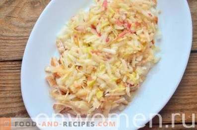 Easter egg salad with chicken