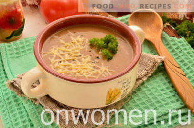 Chicken liver cream soup