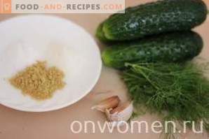 Sliced ​​cucumbers with instant mustard