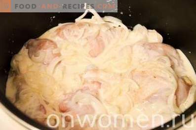 Baked chicken legs in kefir in a slow cooker