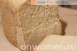 White bread in bread maker