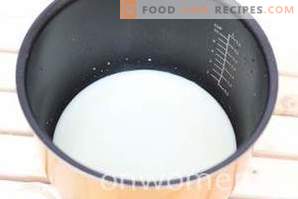 Griesmeelpap met melk in een slowcooker