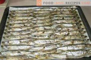 Capelin roasted in the oven