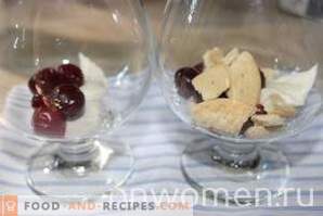 Cottage cheese dessert with sweet cherry