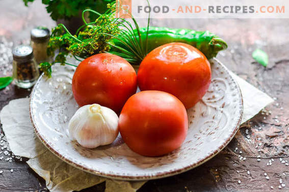 Salted tomatoes in a package in 2 hours: ideal for a picnic