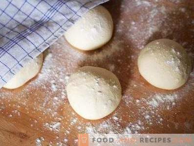 Unleavened dough for pastry baked pies