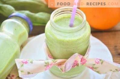 Smoothies with kefir and cucumber