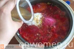 Filling for borsch for the winter in the slow cooker
