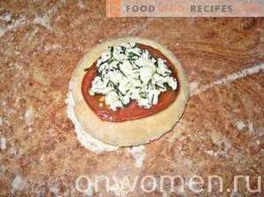 Bombs with tomatoes and cottage cheese